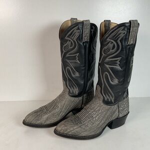 Vintage J. Chisholm Sueded Cowboy Boots | USA Made | 10 EE